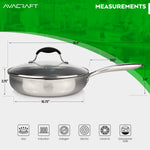 Load image into Gallery viewer, AVACRAFT Ceramic Nonstick Frying Pan with Lid, Egg Pan, Ceramic Nonstick Skillet, 100% PFOA, PTFE Toxins Free Cooking Pan, Best Ceramic Pans for Cooking, 10 Inch

