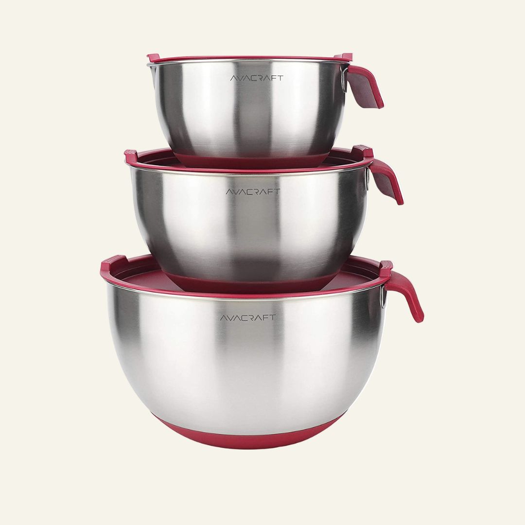 GripMix™ Stainless Steel Mixing Bowl Set – AVACRAFT