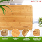 Load image into Gallery viewer, AVACRAFT Large Organic Bamboo Cutting Board, Large Cutting Board for kitchen, Ideal Cutting Boards for Kitchen (16X10 Rectangular)
