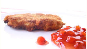 Deep Fried Chicken Fillet with Candied Cherries