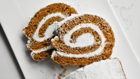 Homemade Carrot Cake Roll with Cream Cheese Filling