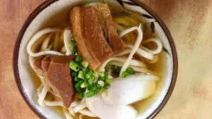 Homemade Udon Soup with Crispy Pork Belly