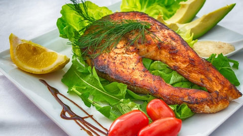 Honey Lemon Glazed Salmon Steak