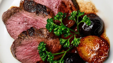 Peppery Roast Beef with Oven Roasted Eggplant