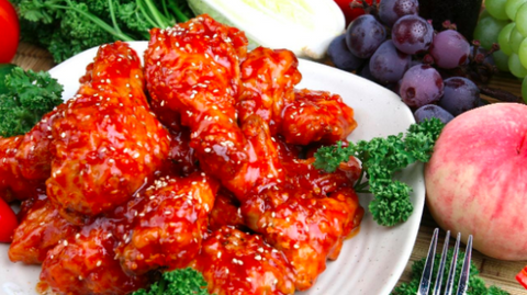 Spicy Chicken Lollipop with Sesame Seeds