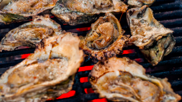 Grilled Oysters in a Half Shell