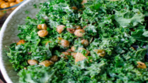 Healthy Kale and Nuts In A Bowl