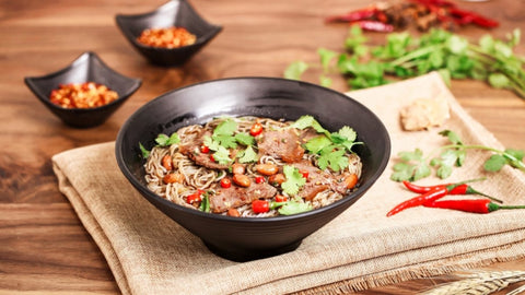 Spicy Noodle Soup with Roasted Brisket