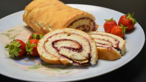Strawberry Roulade Cake