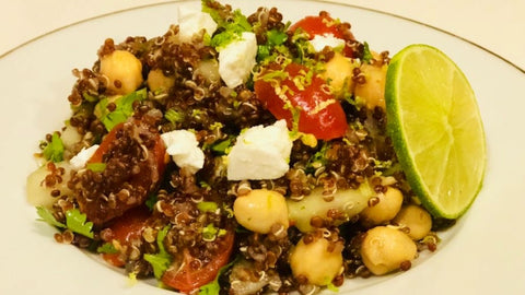 Healthy Lemony Chickpeas Quinoa Salad