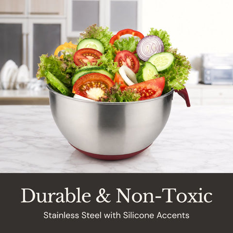 GripMix™ Stainless Steel Mixing Bowl Set