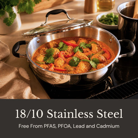 AVACRAFT Signature Stainless Steel Everyday Pan (5-Ply)