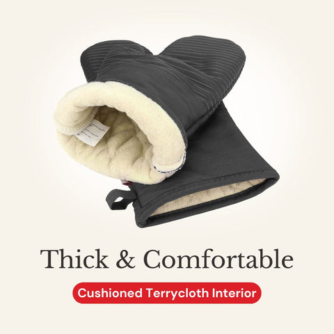 Extra thick oven mitts