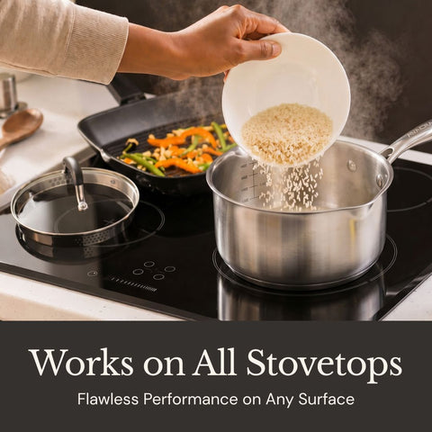 Essential Stainless Steel Saucepan (Tri-Ply)