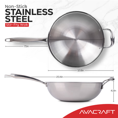 Essential 10” Stainless Steel Wok
