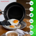 Load image into Gallery viewer, AVACRAFT Ceramic Nonstick Frying Pan with Lid, Egg Pan, Ceramic Nonstick Skillet, 100% PFOA, PTFE Toxins Free Cooking Pan, Best Ceramic Pans for Cooking, 8 Inch
