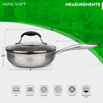 Load image into Gallery viewer, AVACRAFT Ceramic Nonstick Frying Pan with Lid, Egg Pan, Ceramic Nonstick Skillet, 100% PFOA, PTFE Toxins Free Cooking Pan, Best Ceramic Pans for Cooking, 8 Inch
