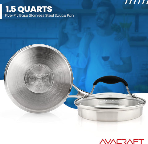 Five-Ply Stainless Steel Saucepan