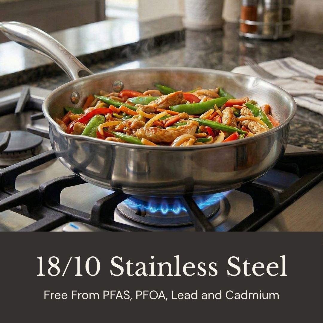 AVACRAFT Signature Stainless Steel Frying Pan (5-Ply)