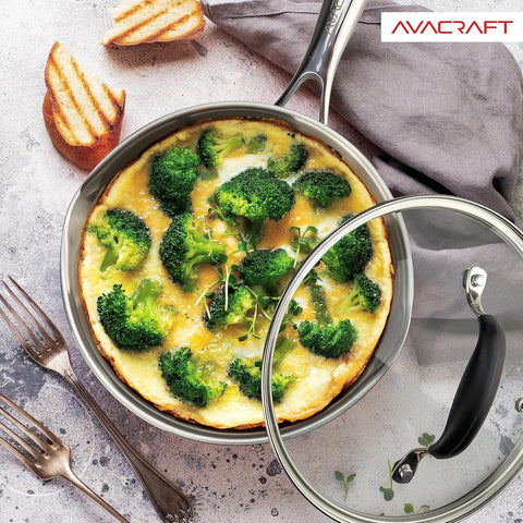 Tri-Ply Stainless Steel Frying Pan