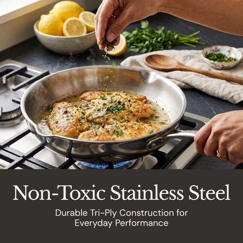 Essential Stainless Steel Frying Pan (Tri-Ply )