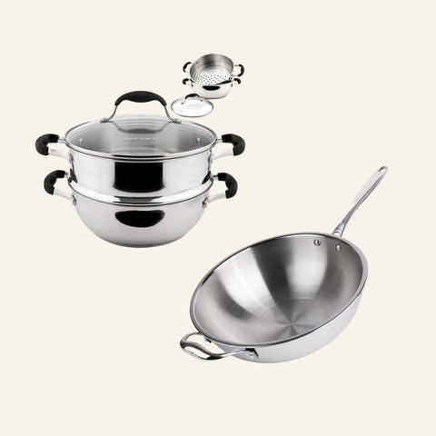 Asian Cuisine Wok and Steamer Set
