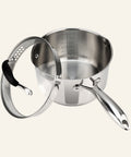 stainless steel saucepan with lid 5-ply