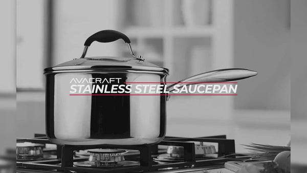 AVACRAFT Stainless Steel Tri-Ply Saucepan with Strainer Lid 