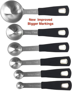 Chef Craft 4pc Nesting Measuring Scoop & Spoon Combo Set - Measure 1/4 tsp  to 1 Cup 