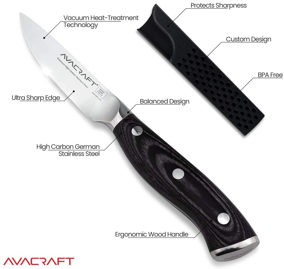Hast | Paring Knife| Ultra-Sharp | Japanese Carbon Steel | Professional Knife | Lightweight | Sleek Design | Ergonomic Handle | Premium Packaging