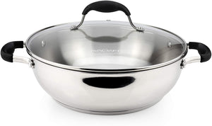 AVACRAFT 18/10 Stainless Steel Everyday Pan, Stir Fry Pan with Five-Ply Base (11 inch)