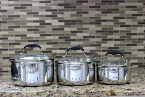 Tri-Ply Stainless Steel Saucepan