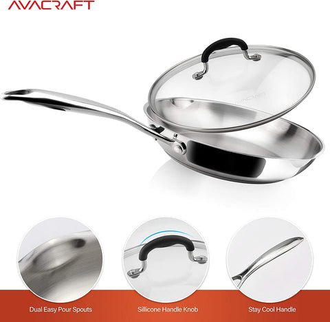 Five-Ply Stainless Steel Frying Pan 18/10