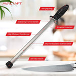 Load image into Gallery viewer, AVACRAFT 12 inch Knife Sharpener Rod with Ergonomic Handle for Firm Grip
