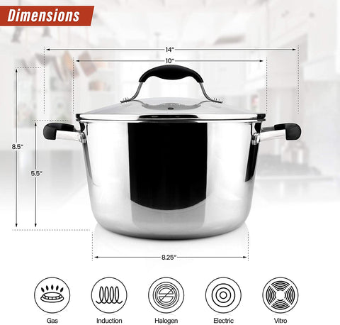 Tri-ply Stainless Steel Multipurpose Pot
