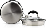 Load image into Gallery viewer, AVACRAFT Top Rated Tri-Ply Stainless Steel Saucepan with Glass Strainer Lid, Two Side Spouts, Ergonomic Handle (Tri-Ply Full Body, 1.5 Quart)
