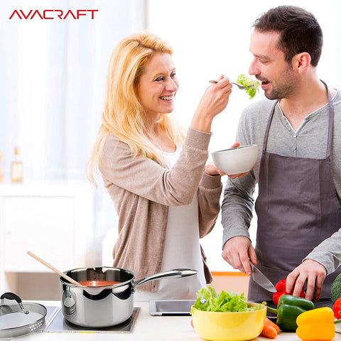 Tri-Ply Stainless Steel Saucepan