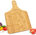 Load image into Gallery viewer, AVACRAFT Organic Bamboo Cutting Board with Handle, Wood Serving Board, Ideal Cutting Board for Cheese, Herbs (17X12 with Handle)

