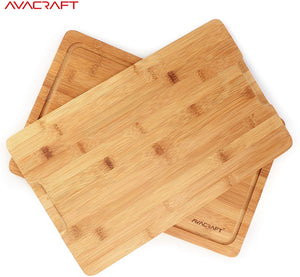 AVACRAFT Large Organic Bamboo Cutting Board, Large Cutting Board for kitchen, Ideal Cutting Boards for Kitchen (16X10 Rectangular)