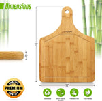 Load image into Gallery viewer, AVACRAFT Organic Bamboo Cutting Board with Handle, Wood Serving Board, Ideal Cutting Board for Cheese, Herbs (17X12 with Handle)
