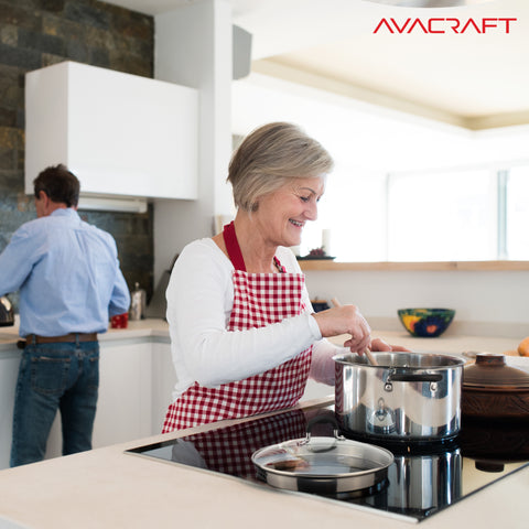 Stainless Steel Stockpot with Glass Strainer Lid